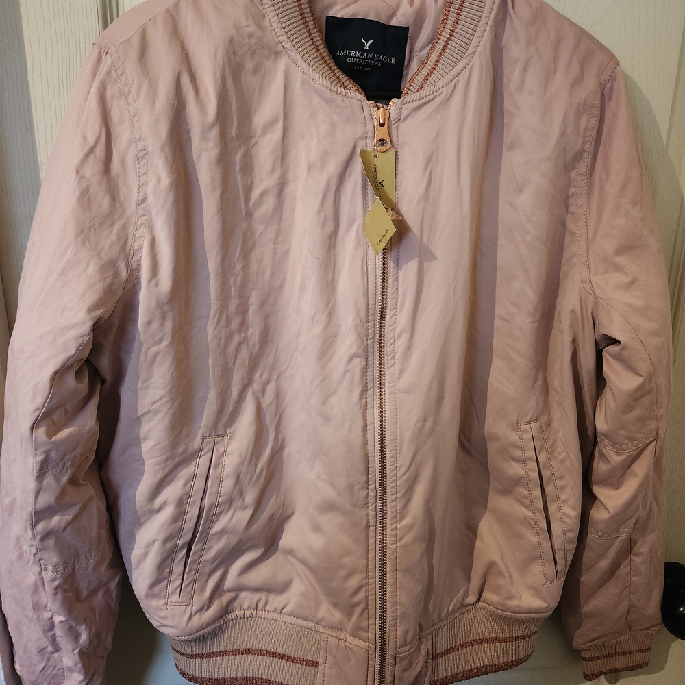 NEW American Eagle Pink Bomber Jacket